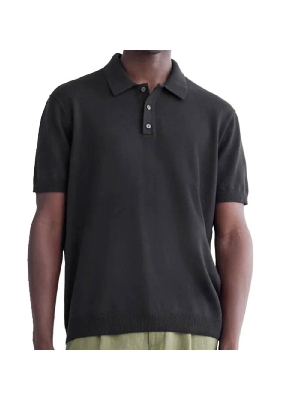 Everlane Men's No-Sweat Polo w/ Coolmax Short Sleeve Black Size Large NWT
